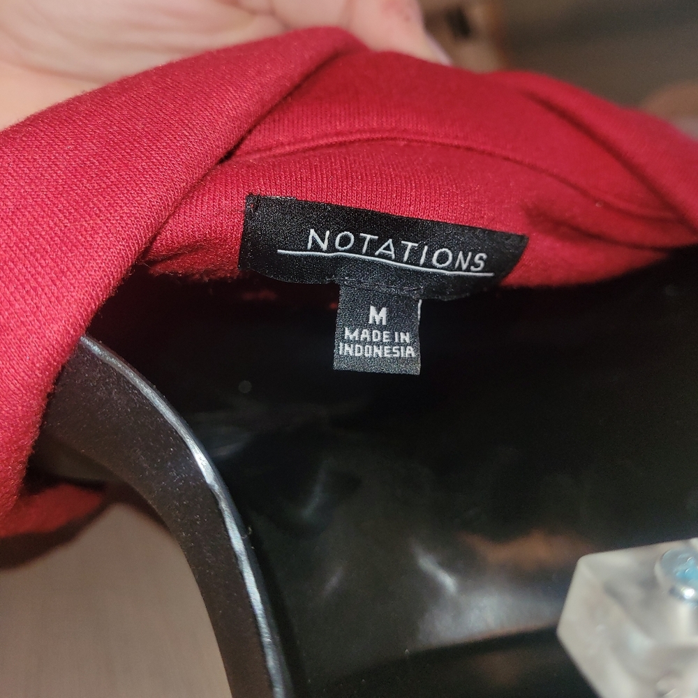 Notations Red Casual Jacket Size Medium - image 6